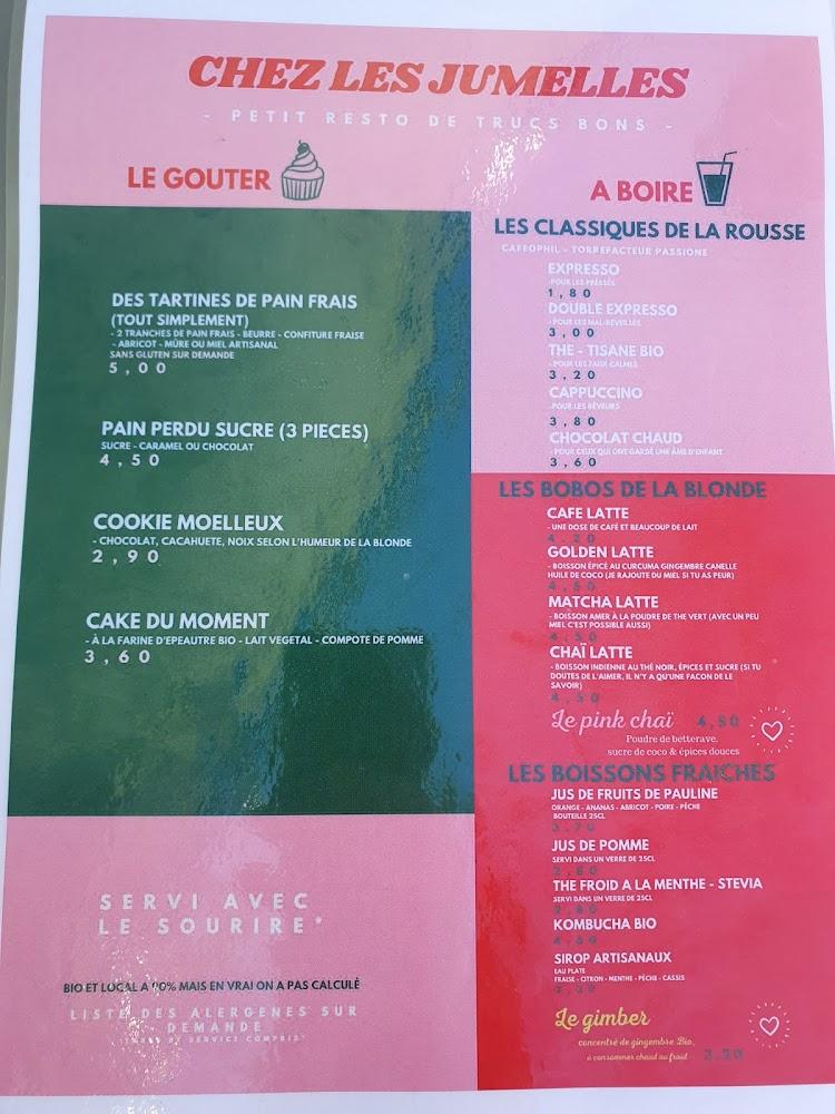 Chez Les Jumelles - Menu Image 1