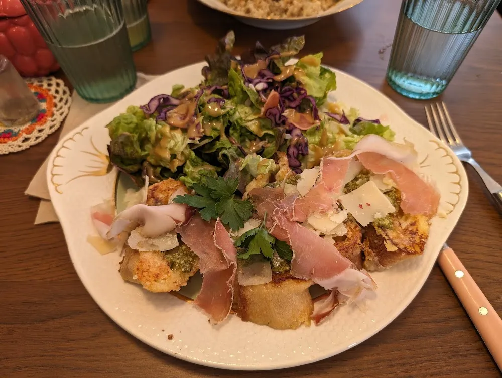 Pain Perdu Au Parmesan Jambon de Parme